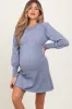Light Blue Knit Bubble Sleeve Maternity Mini Dress sold by Pinkblush