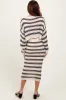 Cream/Black Long Sleeve Crop Top Midi Skirt Set sold by Pinkblush
