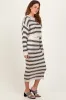 Cream/Black Long Sleeve Crop Top Midi Skirt Set sold by Pinkblush