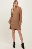 Mocha Exposed Seam Oversized Sweater Dress sold by Pinkblush