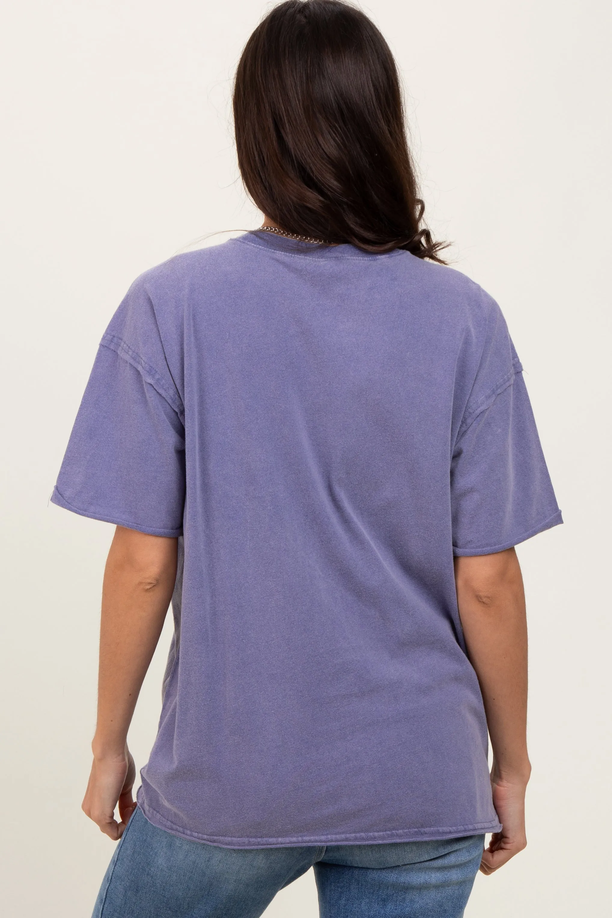 Lavender Short Sleeve Front Pocket Tunic Top sold by Pinkblush product image thumbnail 4