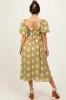 Olive Textured Midi Dress sold by Pinkblush