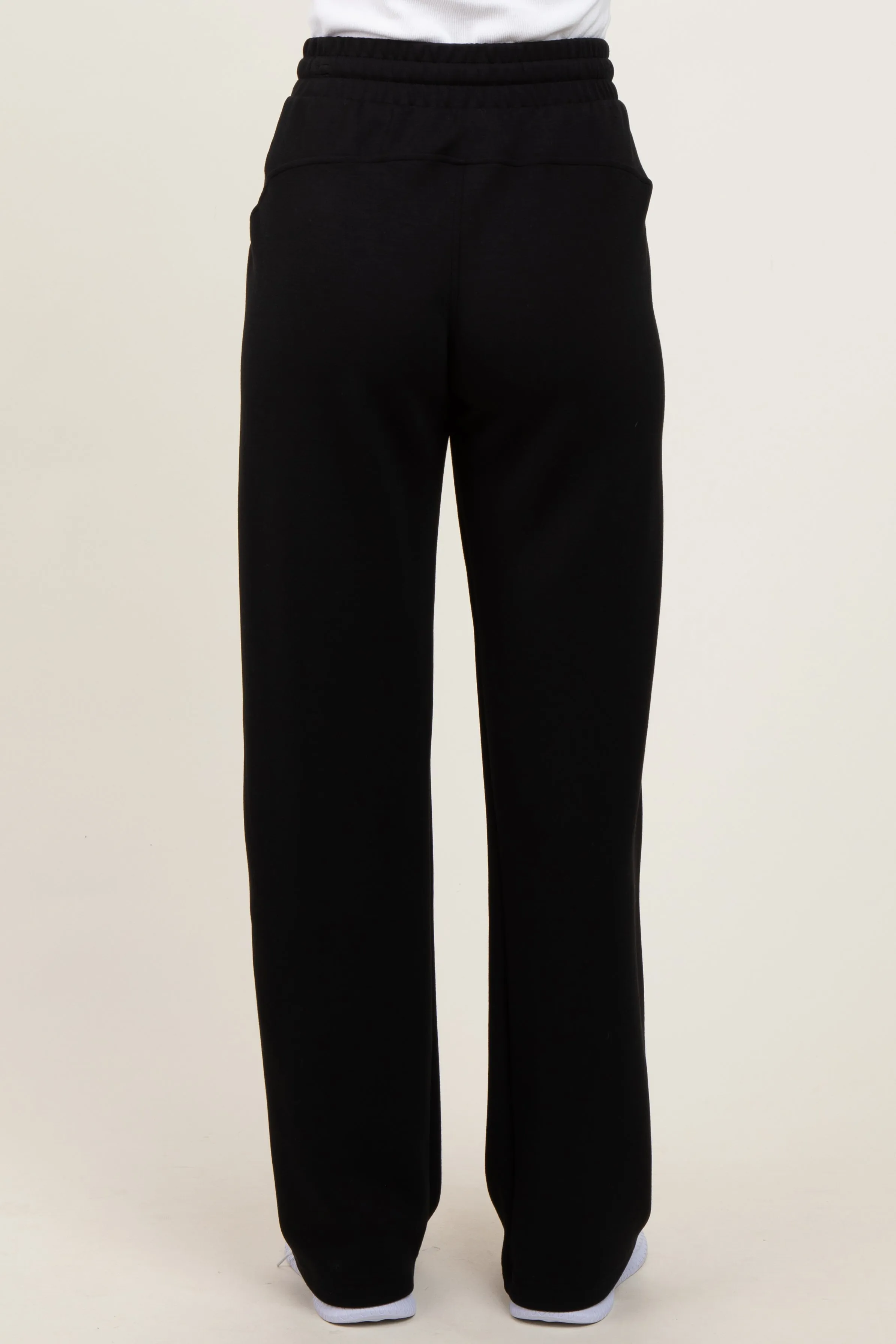 Black Straight Leg Drawstring Sweatpants sold by Pinkblush product image thumbnail 5