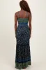 Navy Floral Twist Front Cutout Maxi Dress sold by Pinkblush