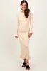 Light Yellow Ribbed Knit Bow Back Maternity Maxi Dress sold by Pinkblush