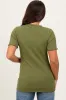 Olive Ribbed Short Sleeve Maternity Top sold by Pinkblush