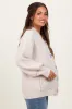 Cream Ribbed Fringe Detail Maternity Button Cardigan sold by Pinkblush