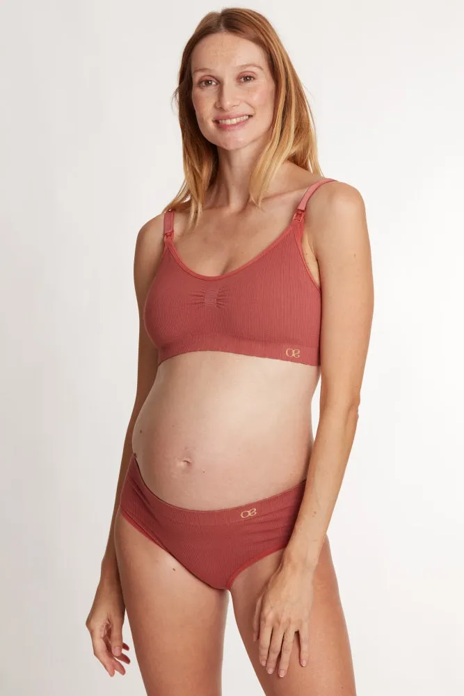 Rust Cache Couer Maternity Zoe Low Waist Slip sold by Pinkblush