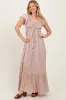 Taupe Smocked Top Woven Maxi Dress sold by Pinkblush