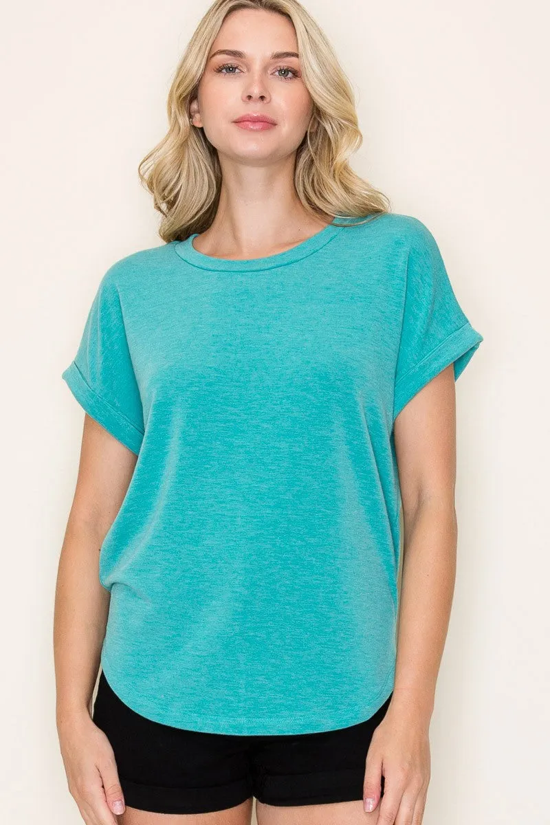 Jade Rolled Cuff Top sold by Pinkblush product image thumbnail 2