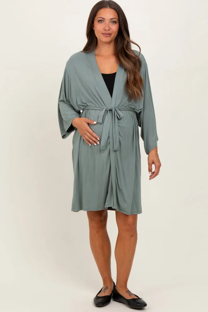 Mint Delivery/Nursing Maternity Robe sold by Pinkblush product image thumbnail 2