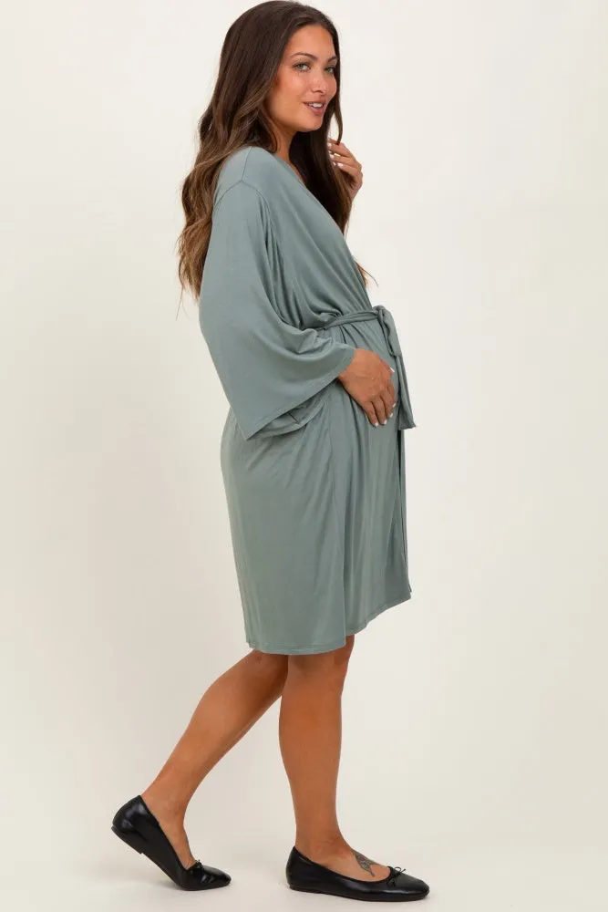 Mint Delivery/Nursing Maternity Robe sold by Pinkblush product image thumbnail 3
