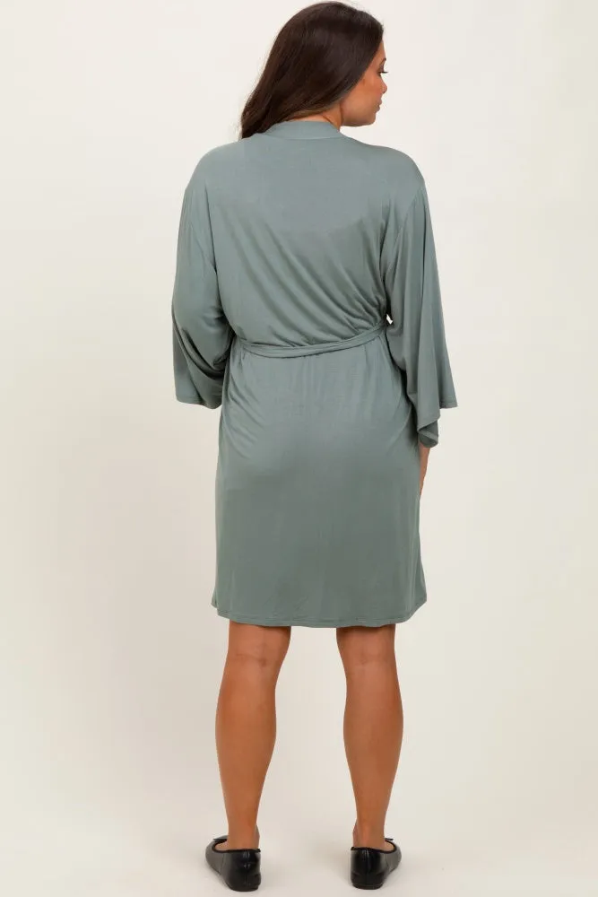 Mint Delivery/Nursing Maternity Robe sold by Pinkblush product image thumbnail 4