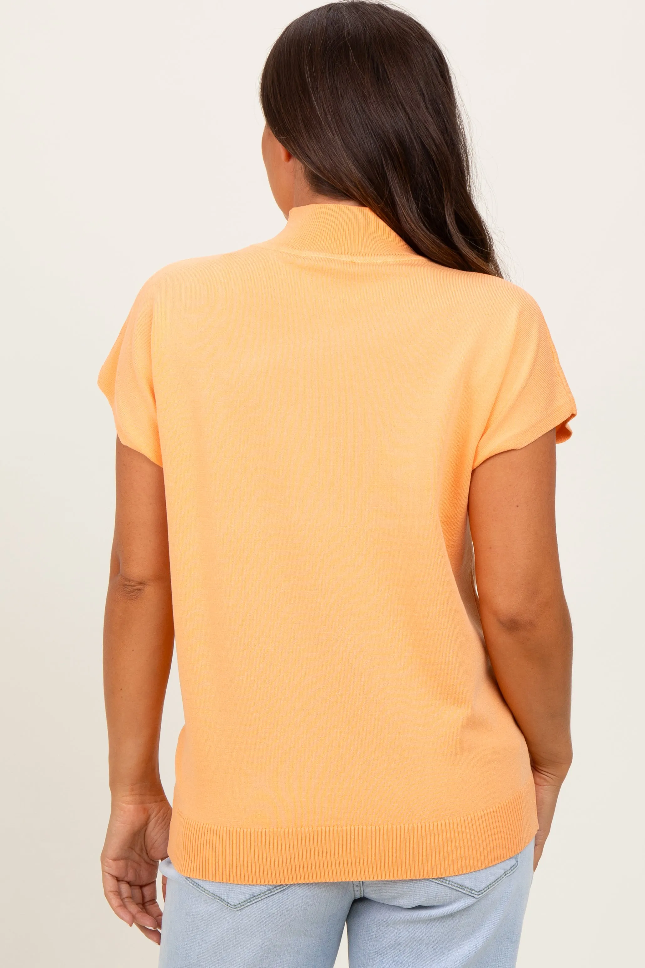 Orange Mock Neck Knit Maternity Top sold by Pinkblush product image thumbnail 4