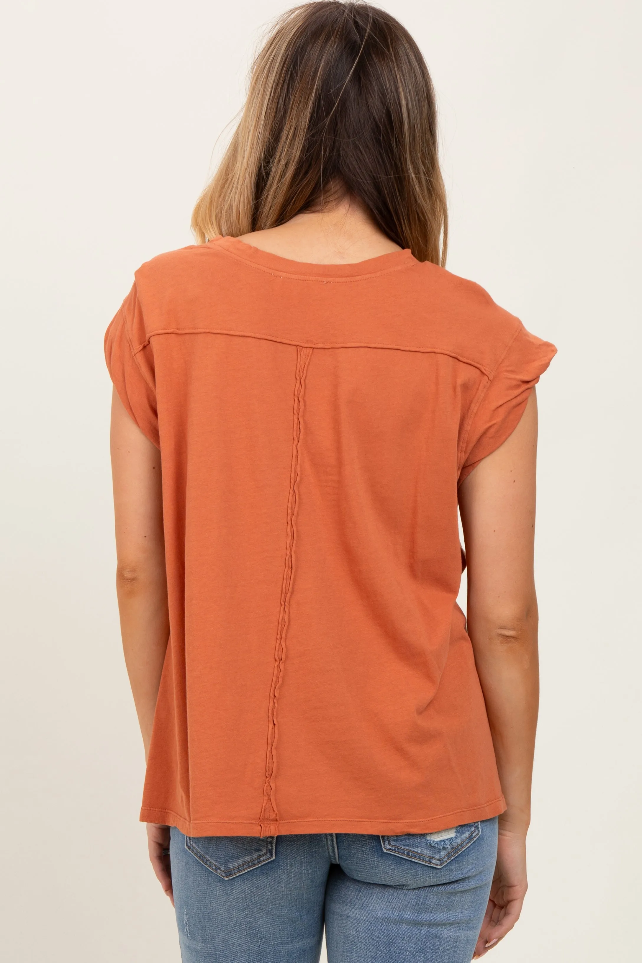 Rust Soft Oversized Top sold by Pinkblush product image thumbnail 4