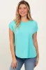 Turquoise Dolman Sleeve Round Neck Top sold by Pinkblush