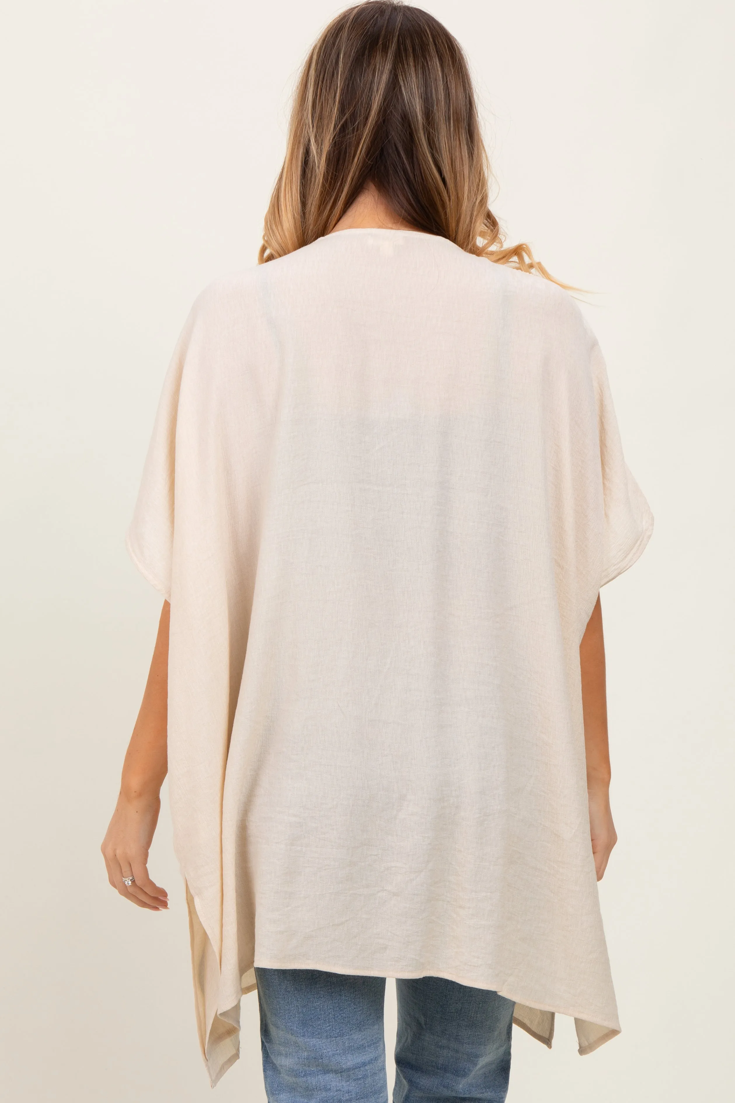 Cream Crochet Trim Rustic Cover Up sold by Pinkblush product image thumbnail 4