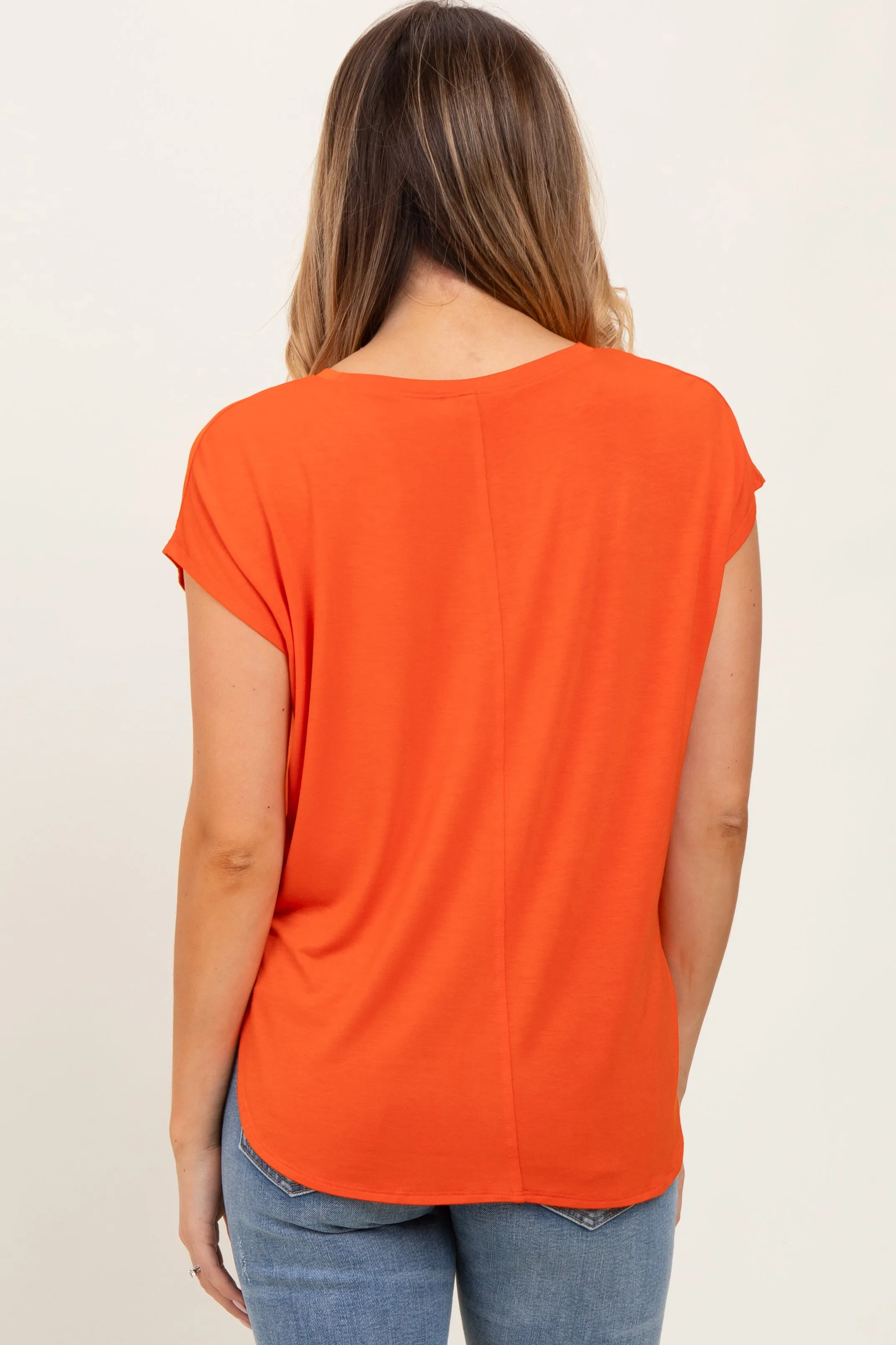 Orange Dolman Sleeve Round Neck Top sold by Pinkblush product image thumbnail 4