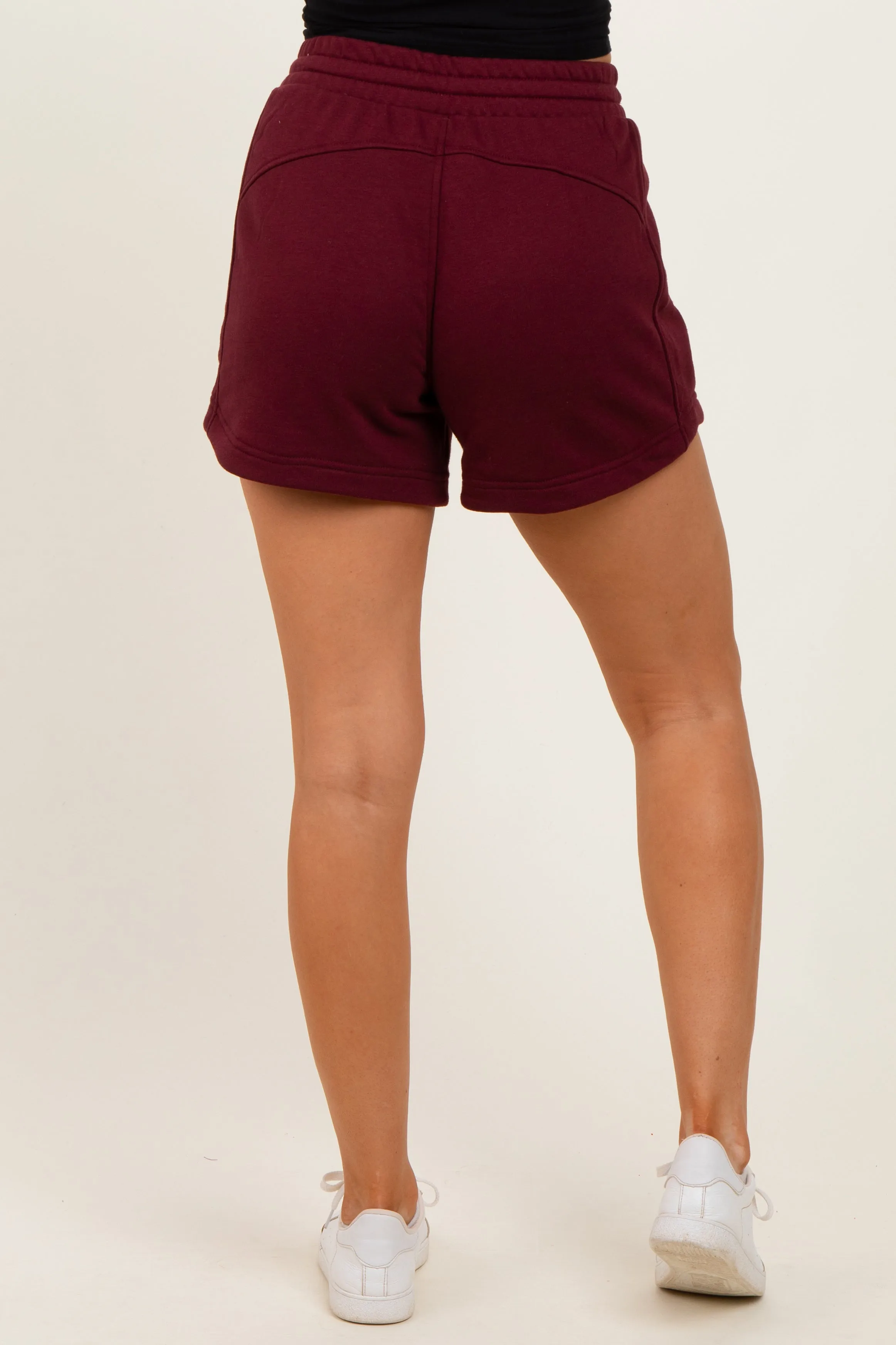 Burgundy Terry Shorts sold by Pinkblush product image thumbnail 5