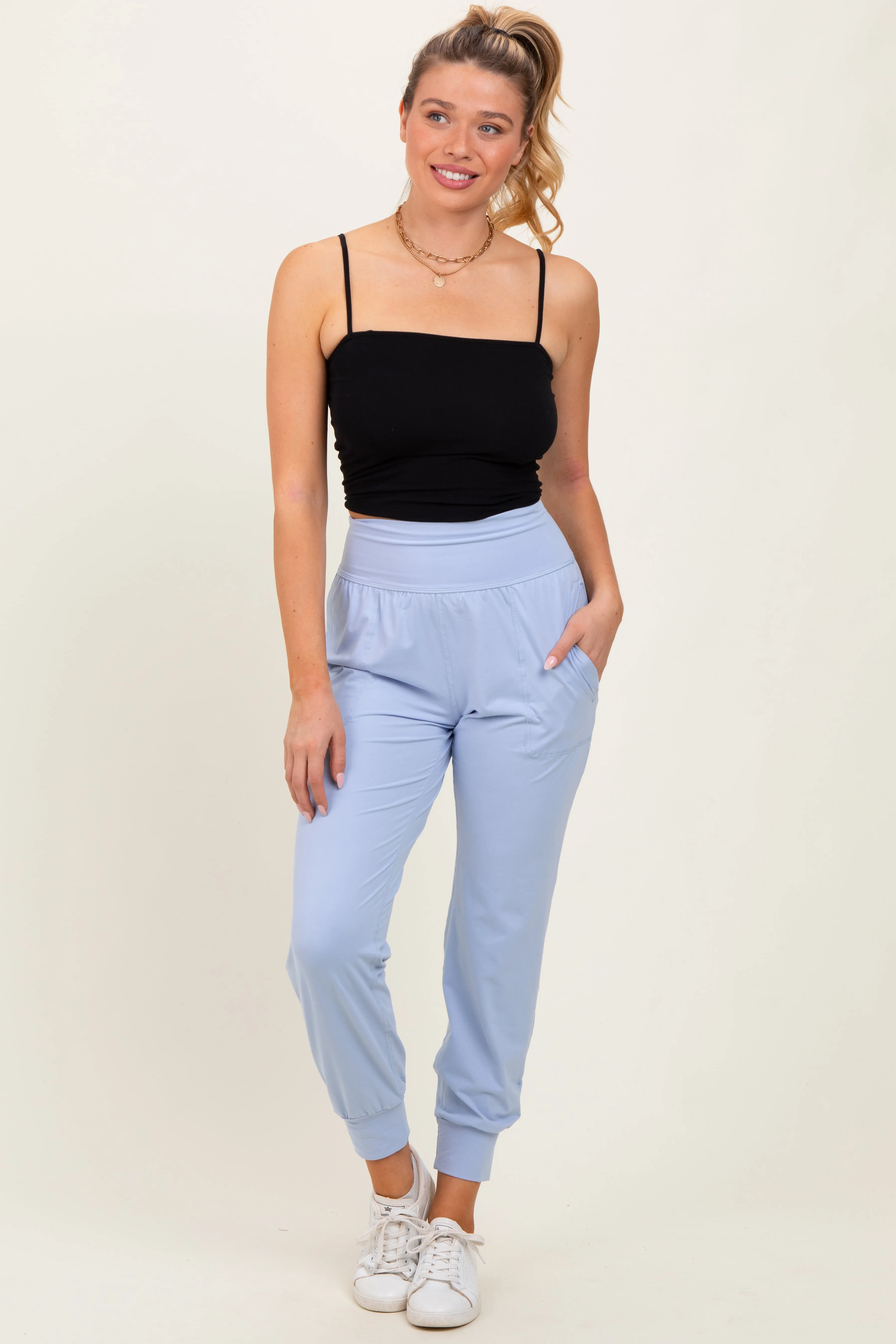 Light Blue Joggers sold by Pinkblush