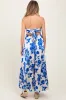 Blue Strapless Back Tie Maternity Maxi Dress sold by Pinkblush