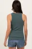 Olive Ribbed Basic Crew Neck Tank sold by Pinkblush