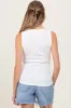 Ivory Basic V-Neck Maternity Tank Top sold by Pinkblush