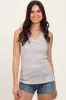 Navy Striped Knit V-Neck Maternity Tank Top sold by Pinkblush