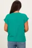 Green Rolled Cuff Maternity Short Sleeve Tee sold by Pinkblush