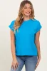 Aqua Rolled Short Sleeve Maternity Tee sold by Pinkblush