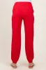Red Drawstring Maternity Jogger Pants sold by Pinkblush
