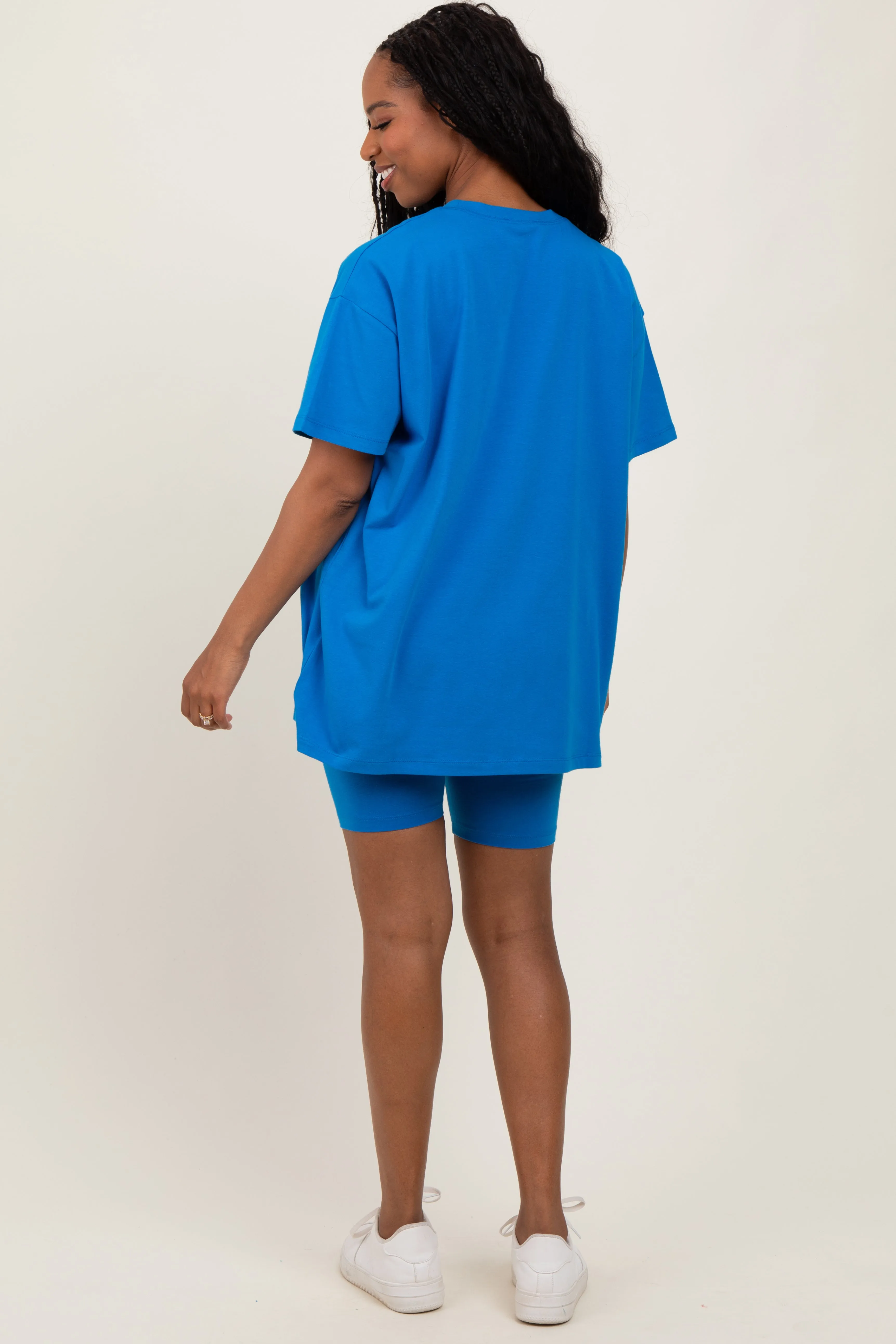 Aqua Biker Shorts Set sold by Pinkblush product image thumbnail 4