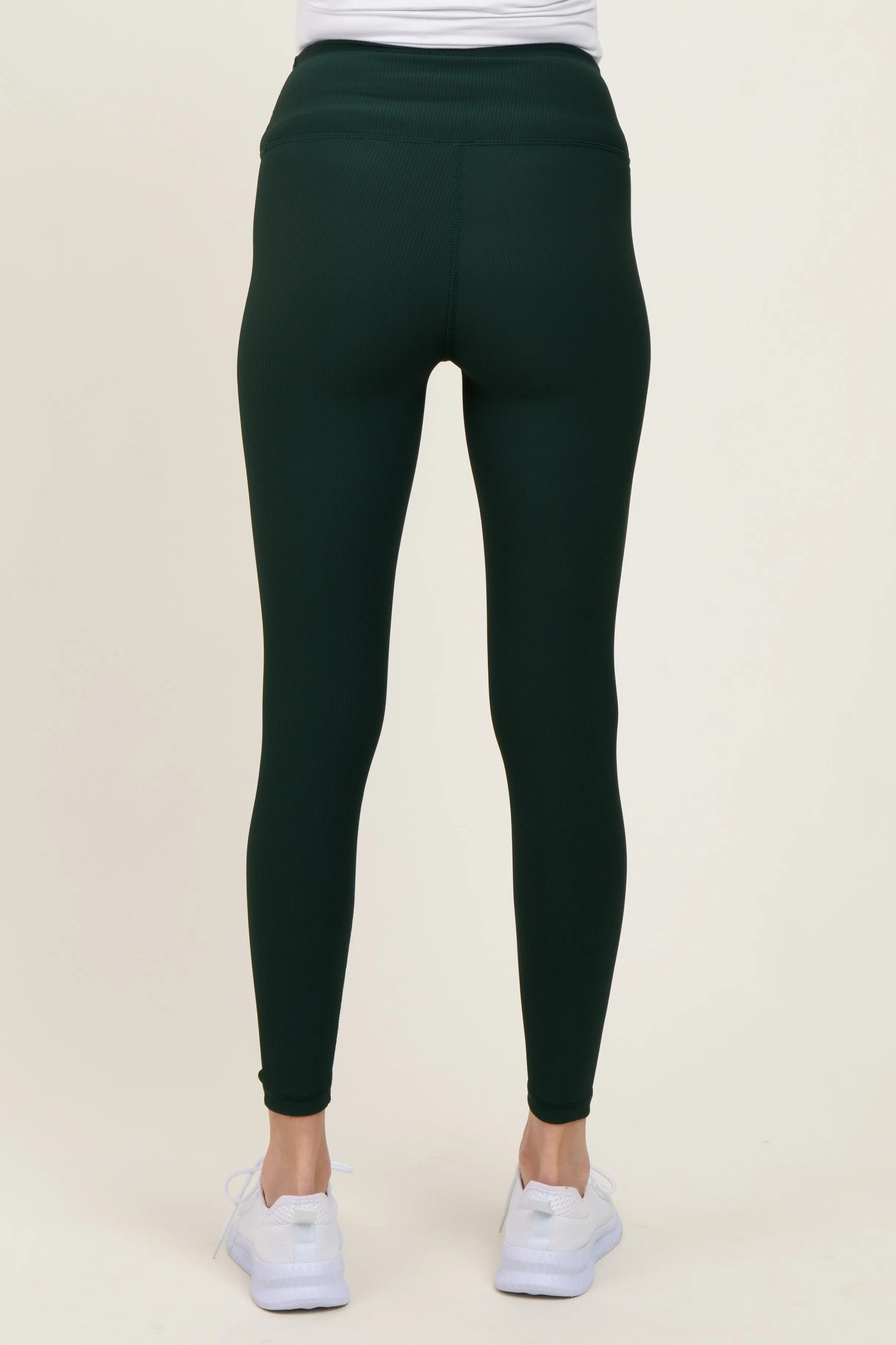 Forest Green Ribbed Maternity Leggings sold by Pinkblush product image thumbnail 5