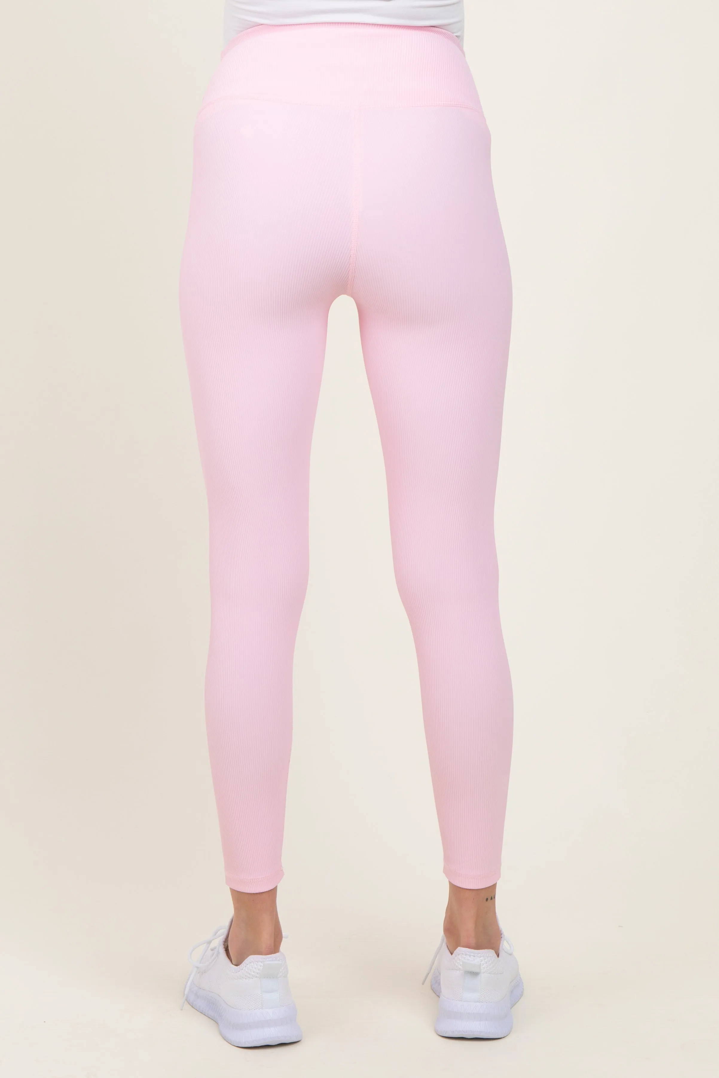 Pink Ribbed Maternity Leggings sold by Pinkblush product image thumbnail 4