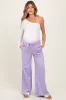 Lavender Drawstring Wide Leg Maternity Lounge Pant sold by Pinkblush