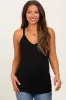 Black V-Neck Racerback Maternity Tank Top sold by Pinkblush