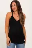 Black V-Neck Racerback Maternity Tank Top sold by Pinkblush