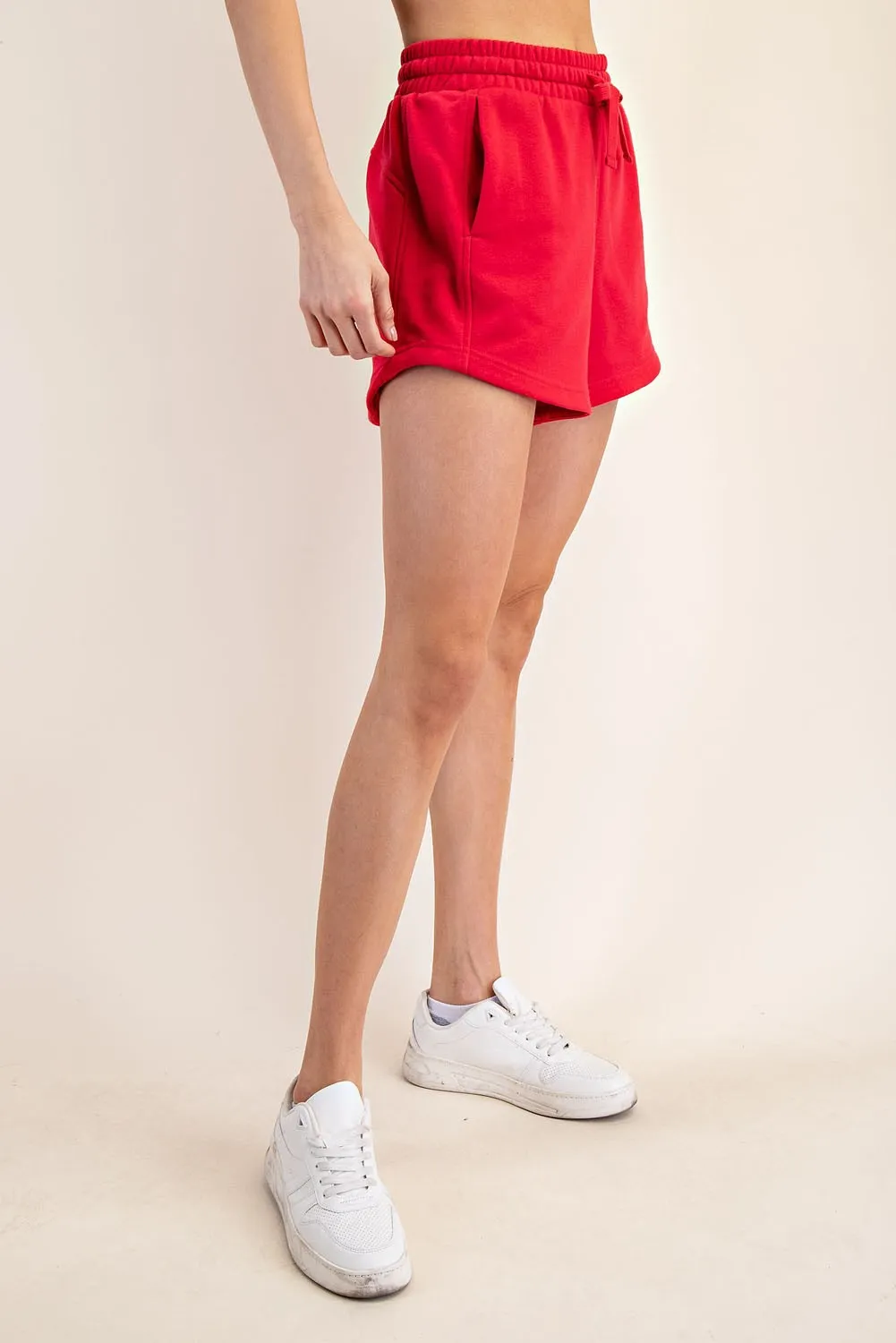 Red Terry Shorts sold by Pinkblush product image thumbnail 2