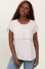 Beige Double Layer Short Sleeve Maternity Nursing Top sold by Pinkblush