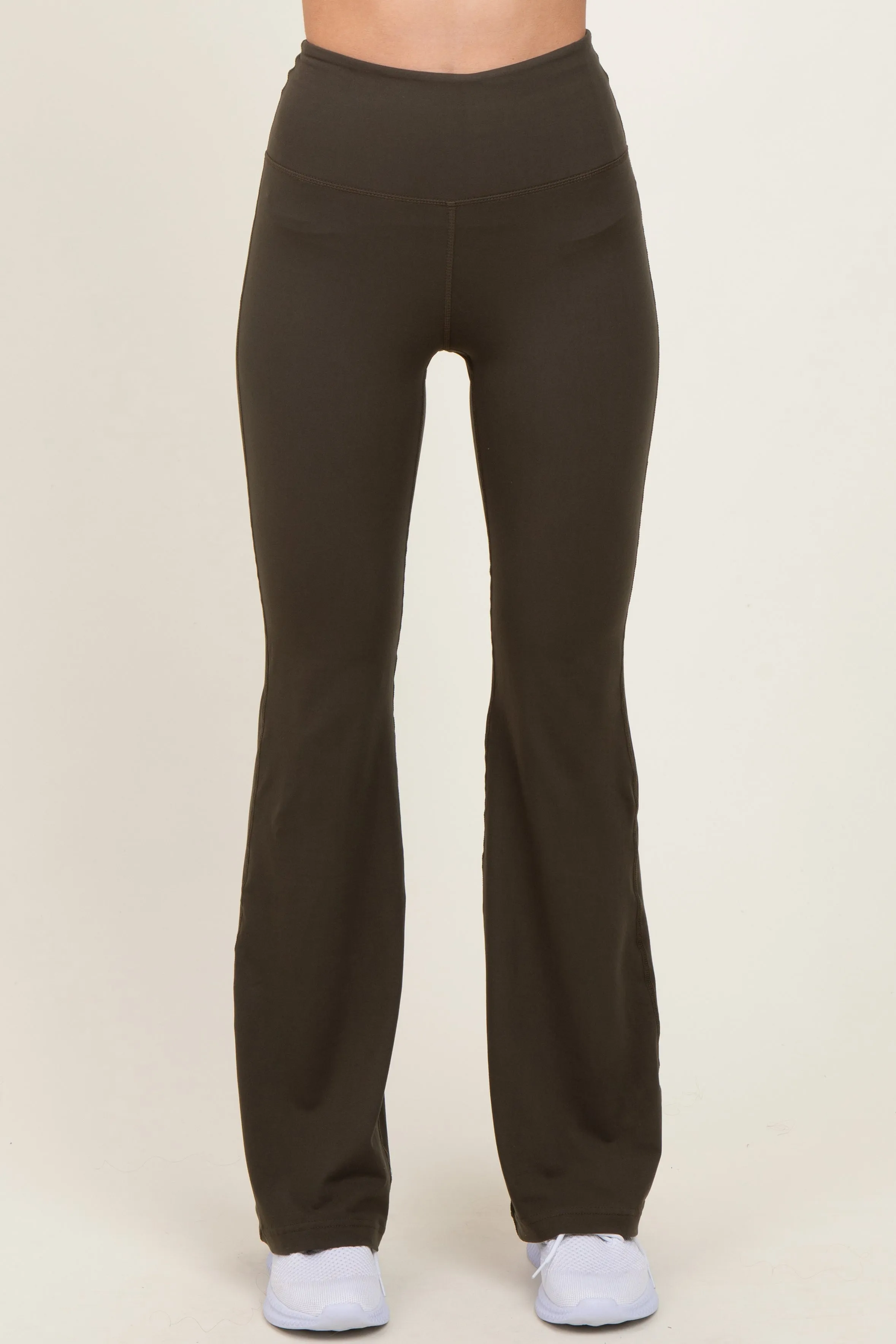 Olive Flared Leggings sold by Pinkblush product image thumbnail 3