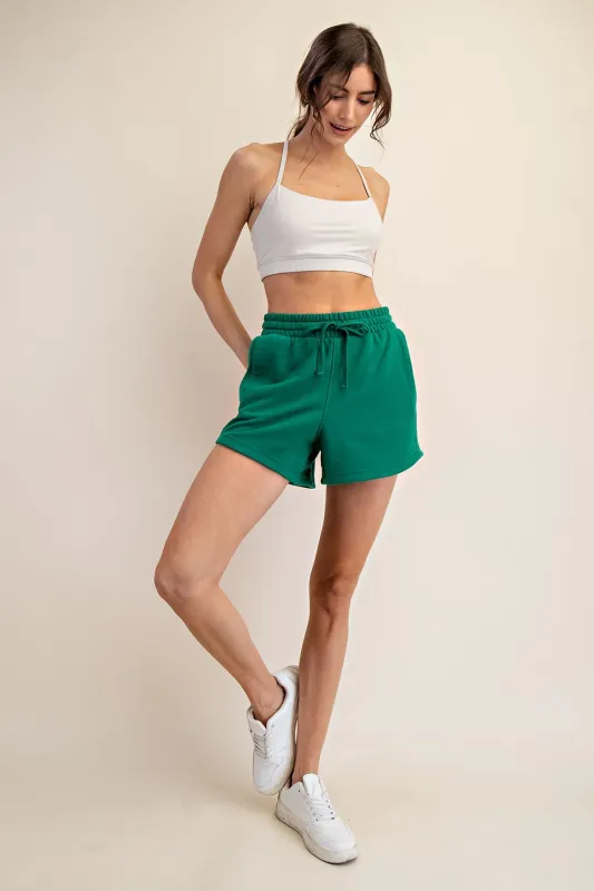Green Terry Shorts sold by Pinkblush