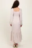 Beige Bow Satin Maxi Dress sold by Pinkblush