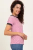 Navy Pinstripe Contrast Trim Tee sold by Pinkblush