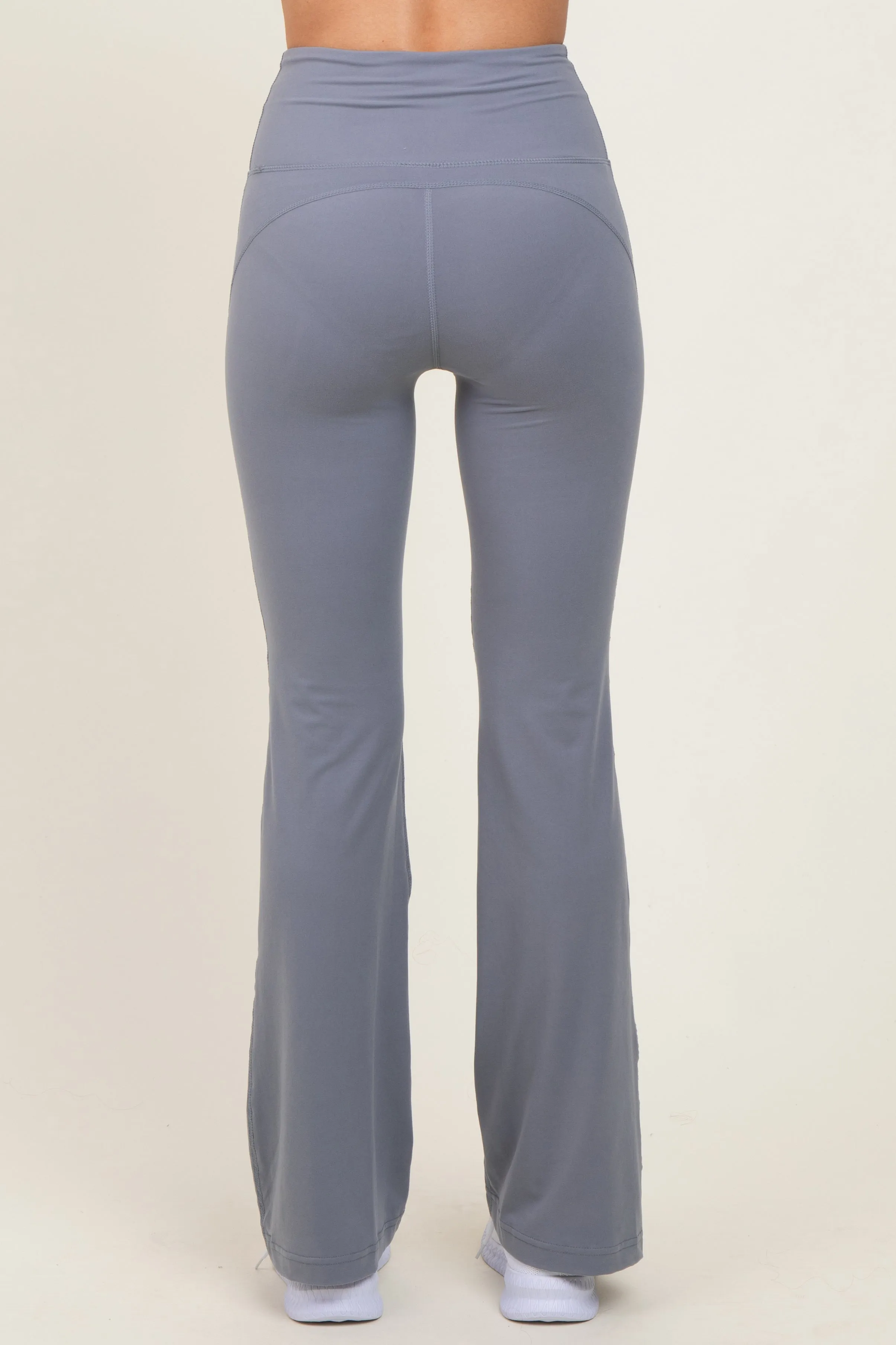 Light Grey Flared Leggings sold by Pinkblush product image thumbnail 4