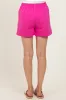Magenta Woven Cotton Shorts sold by Pinkblush