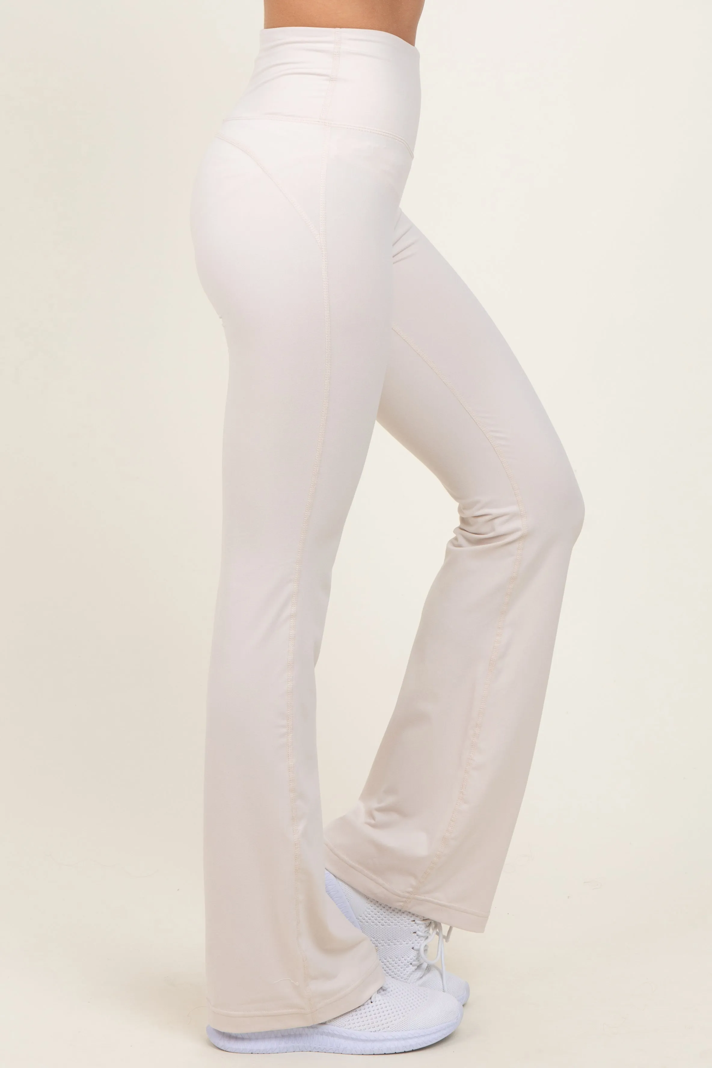 Cream Flared Leggings sold by Pinkblush product image thumbnail 3