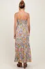 Mint Green Floral Twist Front Cutout Maternity Maxi Dress sold by Pinkblush