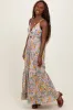 Mint Green Floral Twist Front Cutout Maternity Maxi Dress sold by Pinkblush