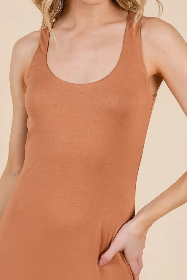 Camel Scoop Neck Fishtail Maxi Dress sold by Pinkblush product image thumbnail 5