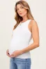 Ivory Knit Maternity Tank Top sold by Pinkblush